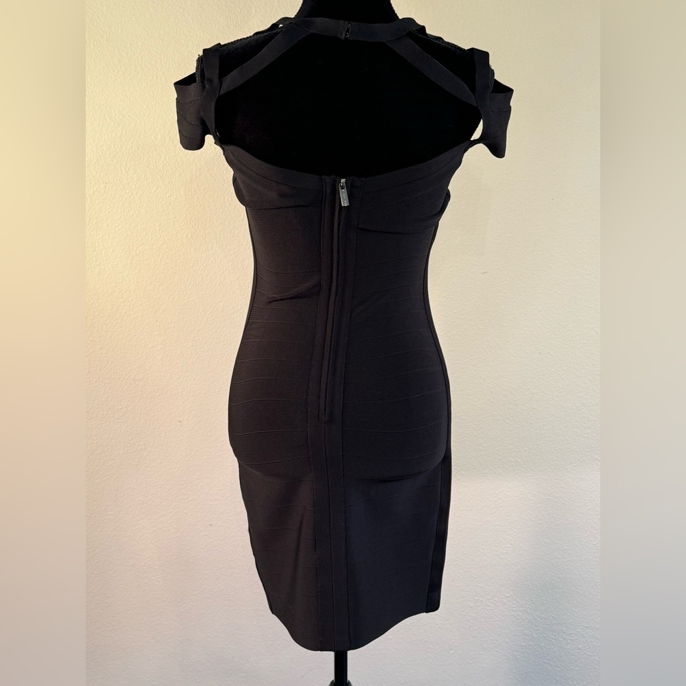MARCIANO Bodycon Little Black Dress GUC Size Medium - Picture 3 of 4